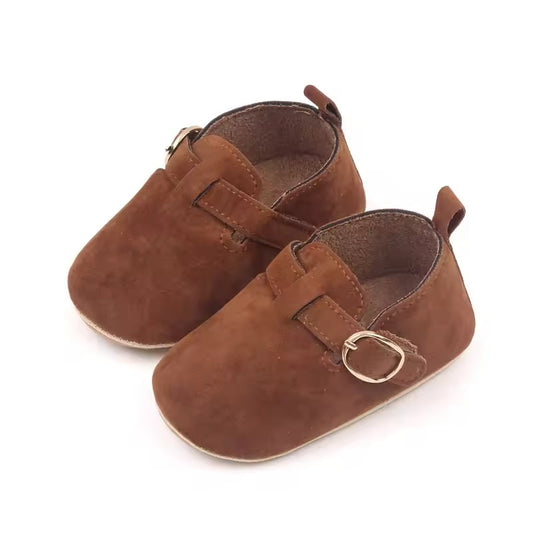 New Baby Shoes Retro Leather Boy Girl Shoes Multicolor Toddler Rubber Sole Anti-slip First Walkers Infant Newborn Moccasins